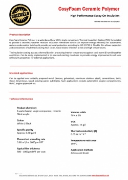 CosyFoam Ceramic Polymer Spray On Insulative coating 5L